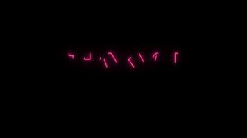 Abstract Neon Text End Screen for Youtube. 4k Animation video