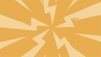 Retro Sunburst with Yellow lightning Pop Art. Retro Background. 4k Animation video