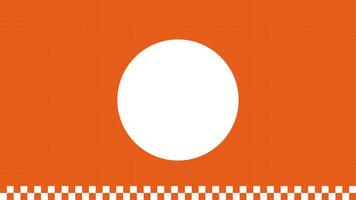 Animation Youtube Thumbnail Orange Background with Checkerboard. 4k Animation video