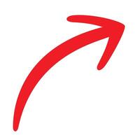 Smooth Red Arrow Pointing Upward vector