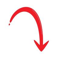 red arrow direction to downward vector