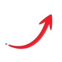 growth Red Arrow Pointing Upward vector