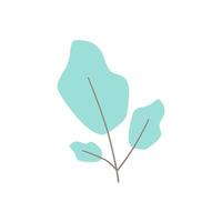 abstract leaf with brach green pastel color vector