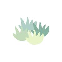 four bushes with four different colors vector