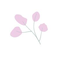 leaves with soft color and cute design vector