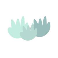bushes set with soft color and cute design vector