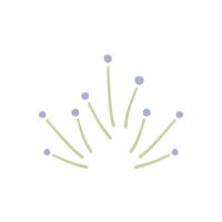 cute grass with soft color and unique design vector