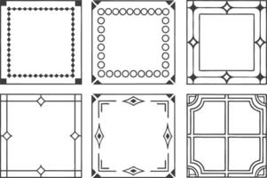 Minimal Line Border Collection for Designers vector