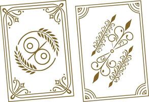 Simple Card Border Design Set for Creative Use vector