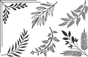 Elegant Leaf Border Design Collection for Nature Inspired Projects and Invitations vector