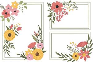 Elegant Floral Border Design Collection for Creative Use vector