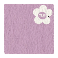 Weekly memo sheet stickers, paper notes, journal, to do list, for daily planner, Tuesday with pink paper texture. png