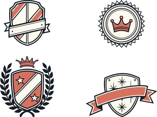 Decorative Vintage Style Labels and Badges Collection