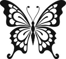 A delicate butterfly poised for flight embodying transformation hope and new beginnings in a stunning monochrome vector