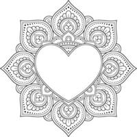 A heart shaped mandala embracing love and unity radiating harmony and balance in a spiritual design with clean lines and vector