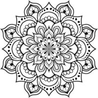Intricate Mandala Design Spreading Peace and Harmony through Symmetry Line Art on Pure White Background for Tranquility vector