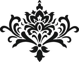 Abstract floral pattern ornament with vintage leaf and scroll design vector