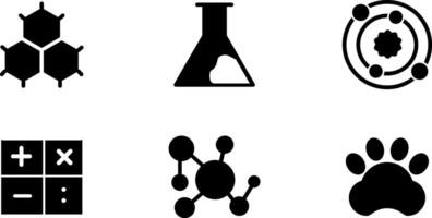 Modern Rounded Filled Science Icon Set vector