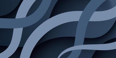 Abstract dark gray wave fluid overlap pattern background. Cool banner design. Simple and trendy wave background. vector