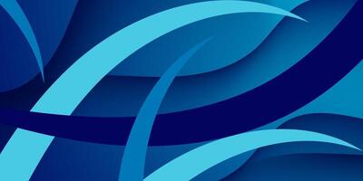 Abstract dark blue overlap curve shapes background. Simple wave shadow pattern background. vector