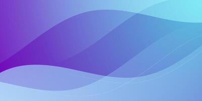 Abstract colorful blue and purple gradient wave background. Simple wave fluid liquid pattern background. vector