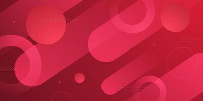 Abstract colorful red circle background. Trendy banner with overlap circle pattern background design. vector
