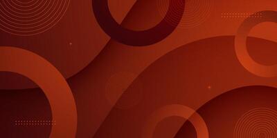 Abstract dark brown gradient dynamic color background. Simple circle shapes geometric pattern with shadow design. vector