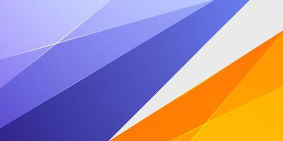 Abstract orange and purple overlap triangle background. Simple papercut pattern for banner background design. vector