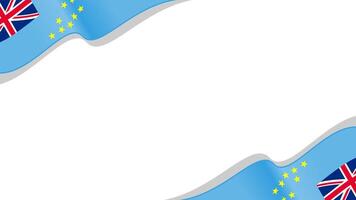 Flag of tuvalu frame, waving flag vector