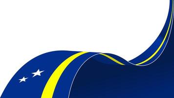 waving curacao flag background with copy space for text. curacao national day banner vector