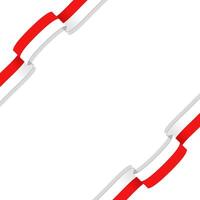 white background with wavy Indonesian flag frame, suitable for independence banner vector