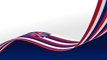 waving hawaii flag background with copy space for text. hawaii national day vector