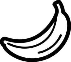 Simple black and white banana icon isolated on a white background vector