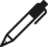 Simple icon of a black pen on a blank white background vector