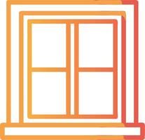 Simple modern window design with warm gradient color for architectural visuals vector