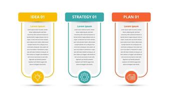 Infographic design template. 3 step workflow design for poster, brochure, presentation. vector