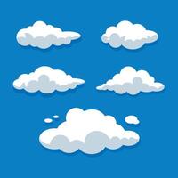 Puffy White Clouds vector