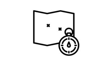 Animated Map Compass Location Guide video