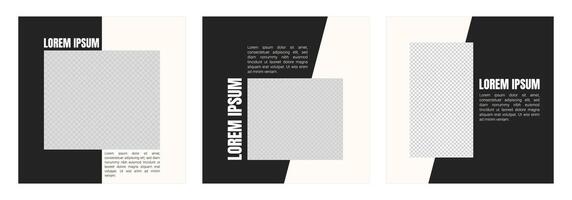Social media square template. social media template pack to promote your brand and advertise on different social media channels. Editable designs for promotion. templates for modern social media posts vector
