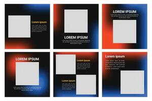 Social media square template. social media template pack to promote your brand and advertise on different social media channels. Editable designs for promotion. templates for social media posts vector