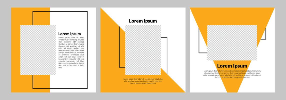 Business social media post banner template. Set of Editable square banner template design. Modern engaging banner with abstract circle elements. Square carousel post template