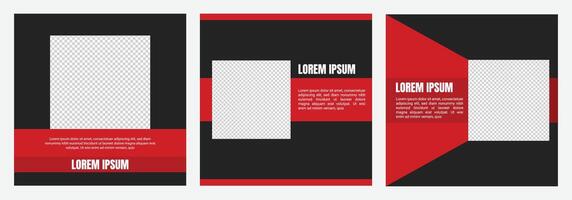 Social media square template. social media template pack to promote your brand and advertise on different social media channels. Editable designs for promotion. templates for social media vector