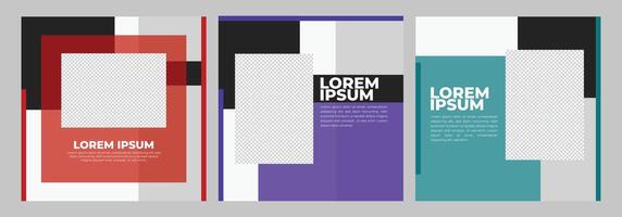 Modern social media banner templates for sale, promotion, and ads. Clean square layout for digital marketing. Editable design. Set of Editable minimal square vector