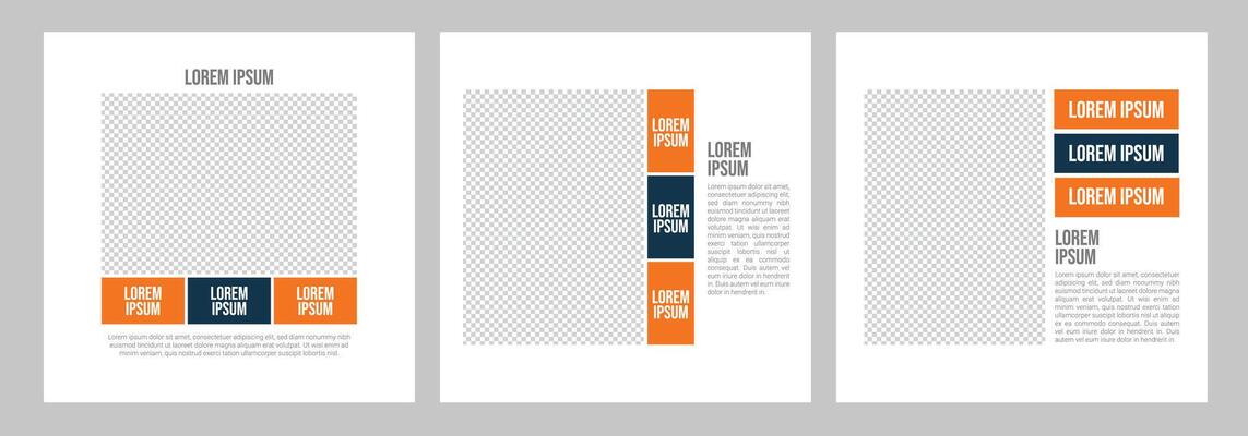 Business social media post banner template. Set of Editable square banner template design. Modern engaging banner with abstract circle elements. Square carousel post template for all social platforms.