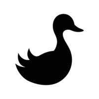 Simple duck silhouette isolated on white background for designs vector