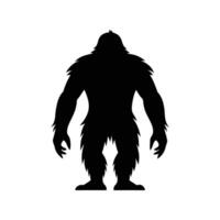 Mysterious Bigfoot silhouette design isolated on white background vector