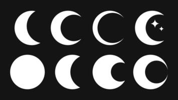 Phases of the Moon A Celestial Cycle vector