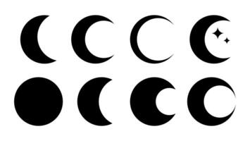 Phases of the Moon vector