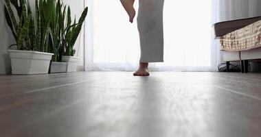 Enjoying Barefoot Dancing in a Beautiful and Serene Indoor Space with Peaceful Ambience video