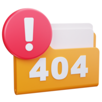 3D Icon Folder Missing Error 404 png